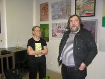 Mitja Shagin ja Anneli Mitkien museossa.